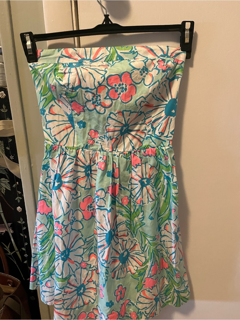 Lilly Pulitzer Pastel Teal and Pink Smocked Top
